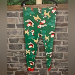Black Santa Cotton Snug Pajama Pants